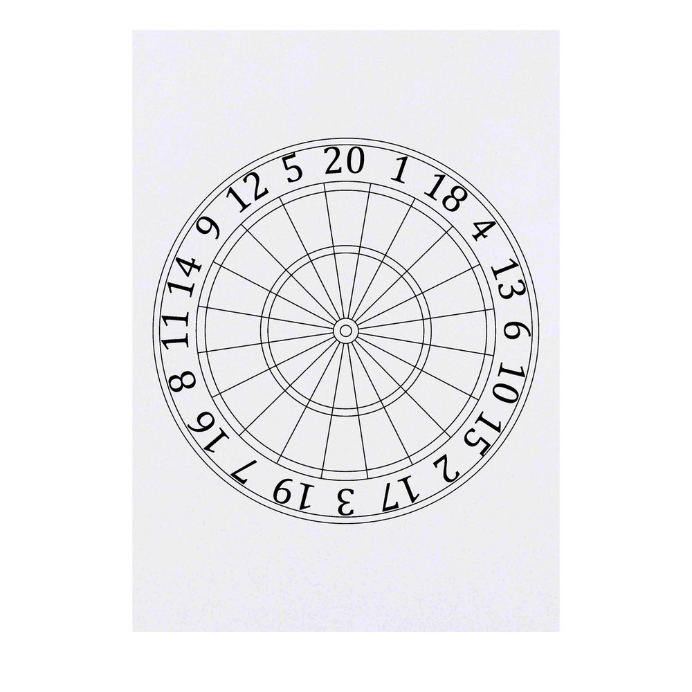 'Dartboard' Temporary Tattoo - Water Resistant, Skin-Safe, Non-Toxic Transfer (TO00061003)