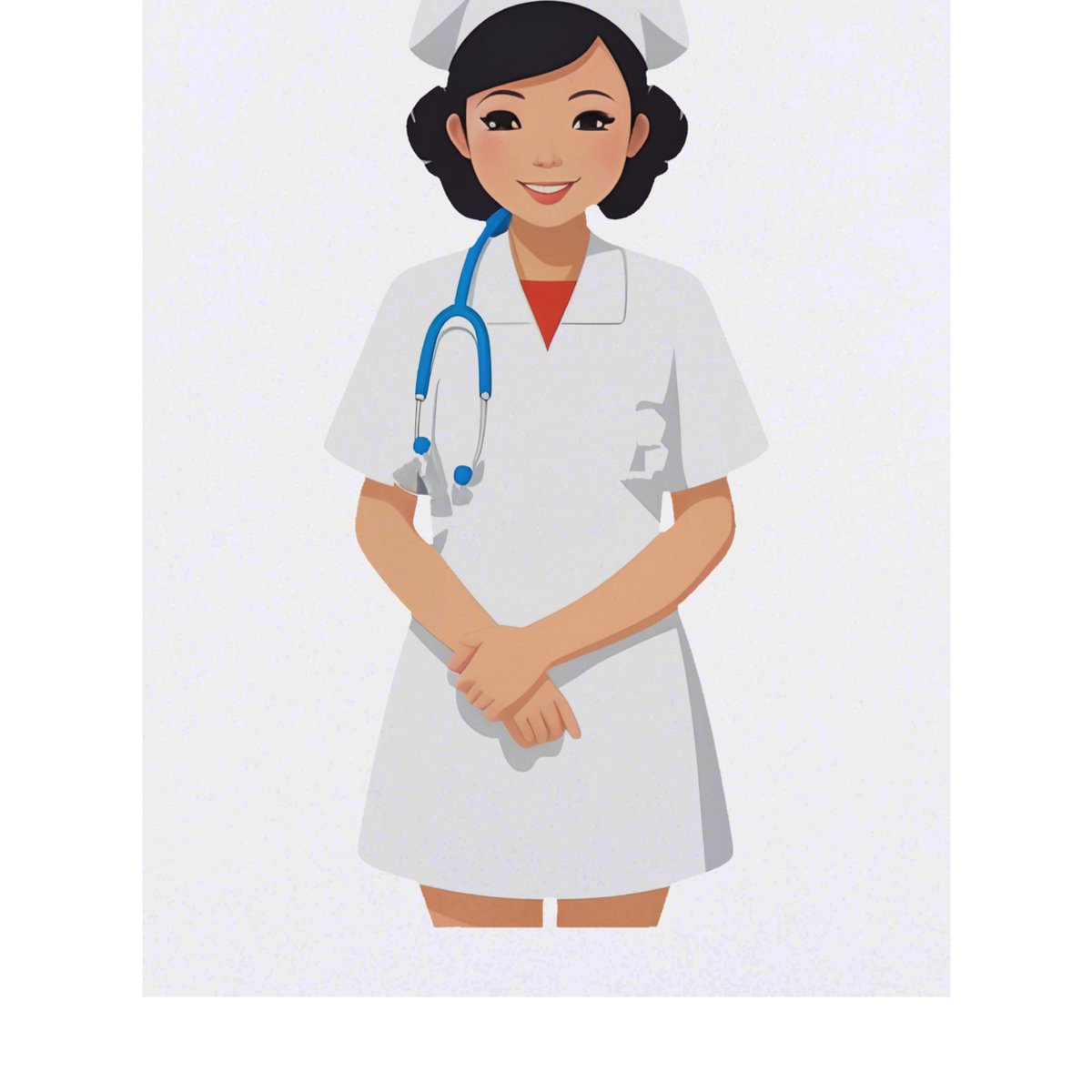 'Smiling Nurse' Temporary Tattoo -  Water Resistant, Skin-Safe, Non-Toxic Transfer (TO00067759)