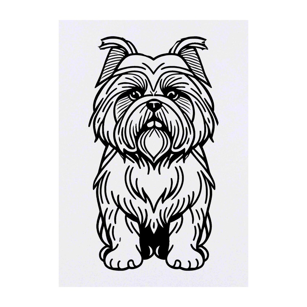 'Lhasa Apso Dog' Temporary Tattoo -  Water Resistant, Skin-Safe, Non-Toxic Transfer (TO00068235)
