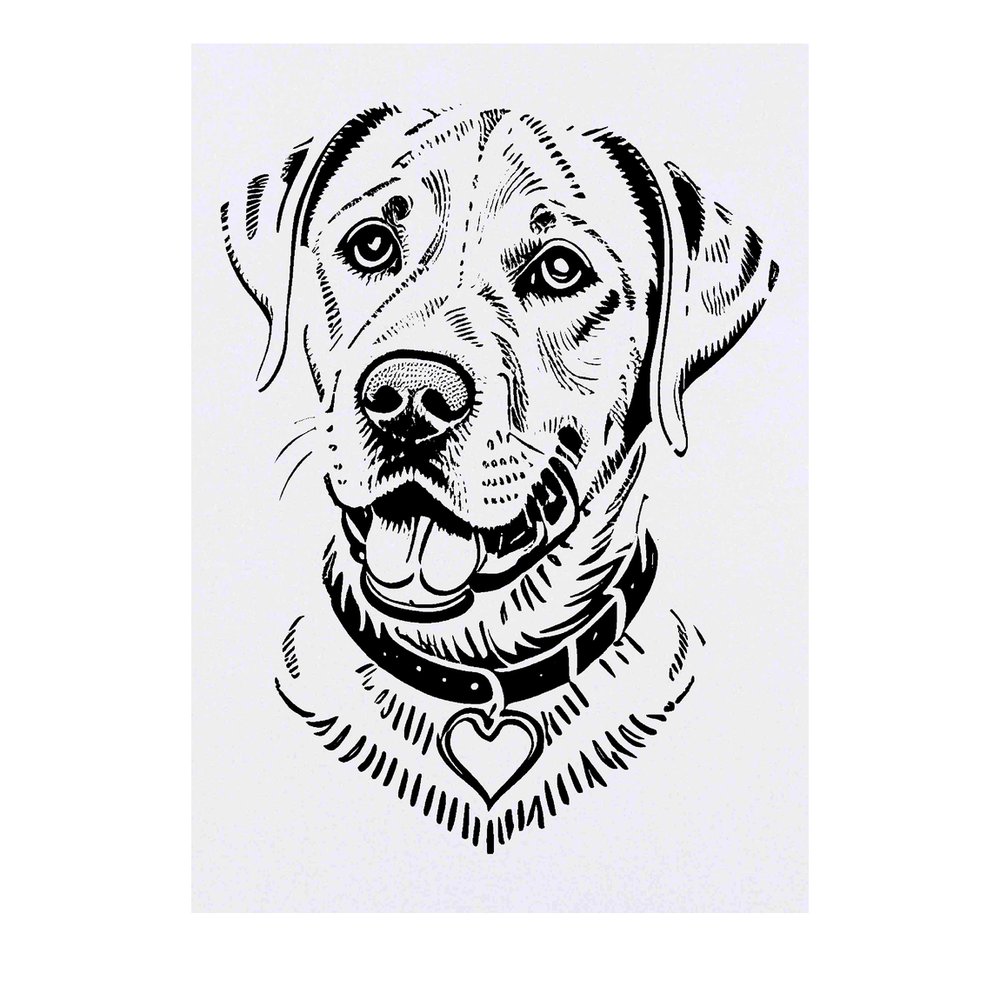 'Labrador Retriever Dog' Temporary Tattoo - Water Resistant, Skin-Safe, Non-Toxic Transfer (TO00068241)