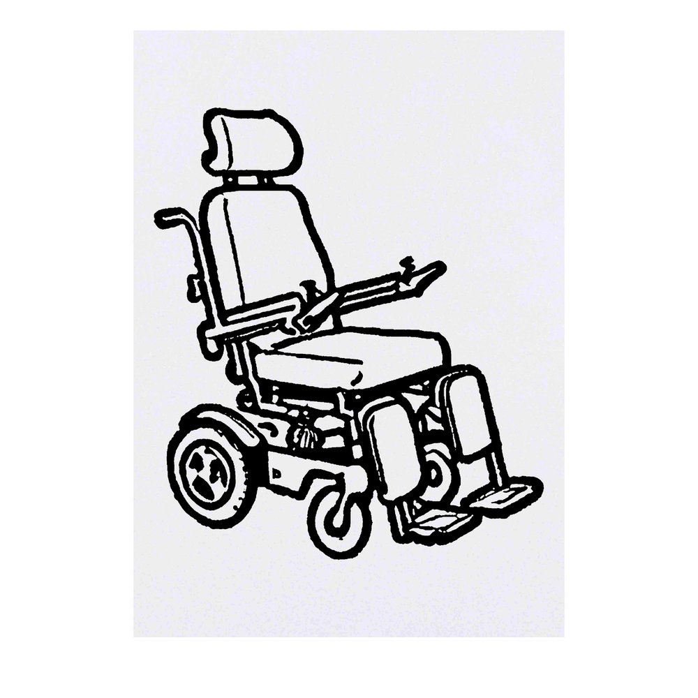 'Electric Wheelchair' Temporary Tattoo - Water Resistant, Skin-Safe, Non-Toxic Transfer (TO00071363)