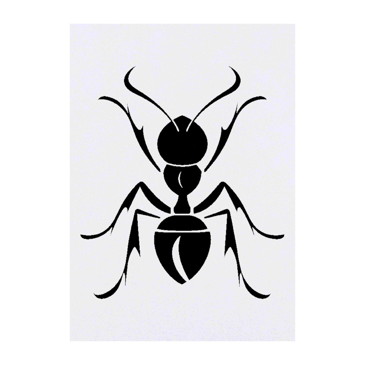 'Stylized Ant' Temporary Tattoo -  Water Resistant, Skin-Safe, Non-Toxic Transfer (TO00072125)