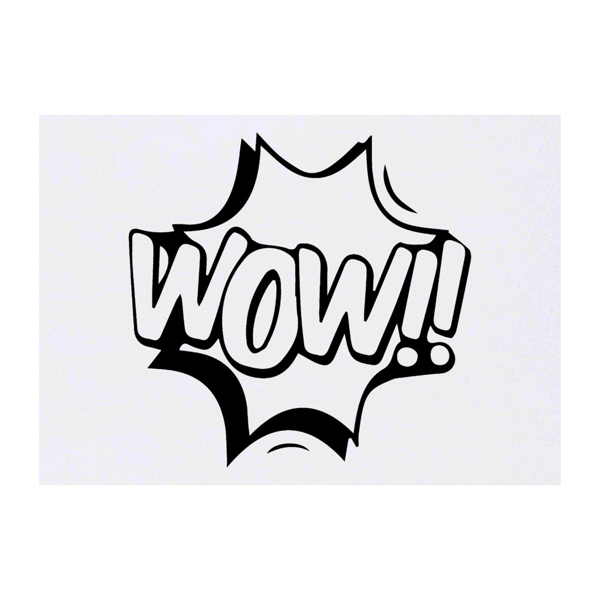 'Wow Comic Action Bubble' Temporary Tattoo -  Water Resistant, Skin-Safe, Non-Toxic Transfer (TO00072917)