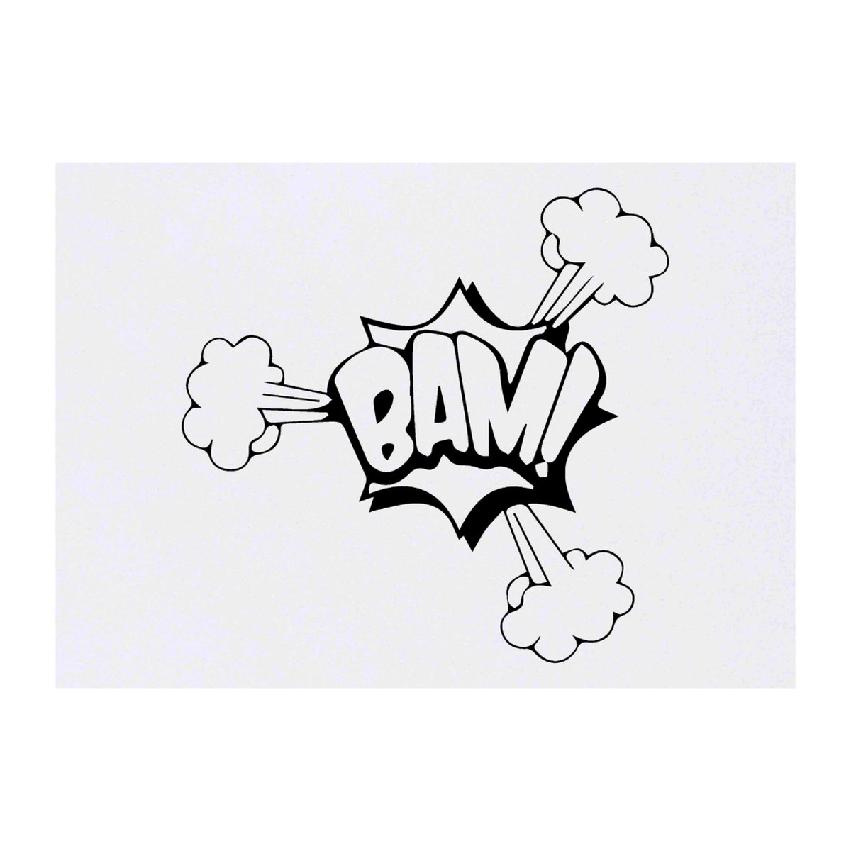 'Bam! Comic Style Action Bubble ' Temporary Tattoo -  Water Resistant, Skin-Safe, Non-Toxic Transfer (TO00072925)