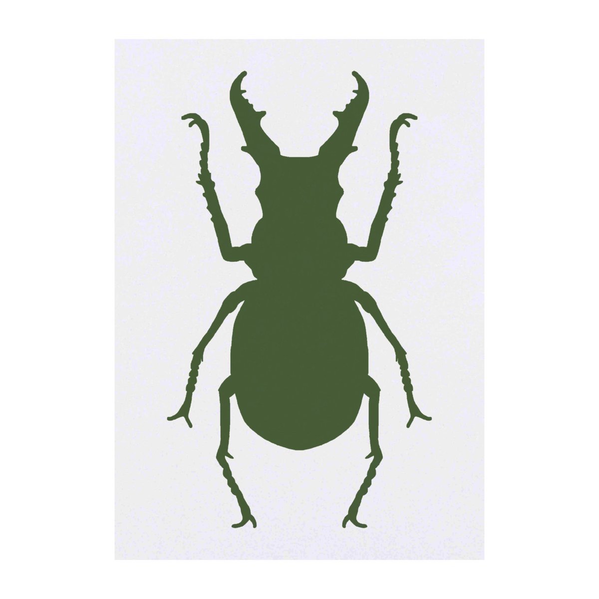 'Botanical Green Beetle' Temporary Tattoo -  Water Resistant, Skin-Safe, Non-Toxic Transfer (TO00072951)