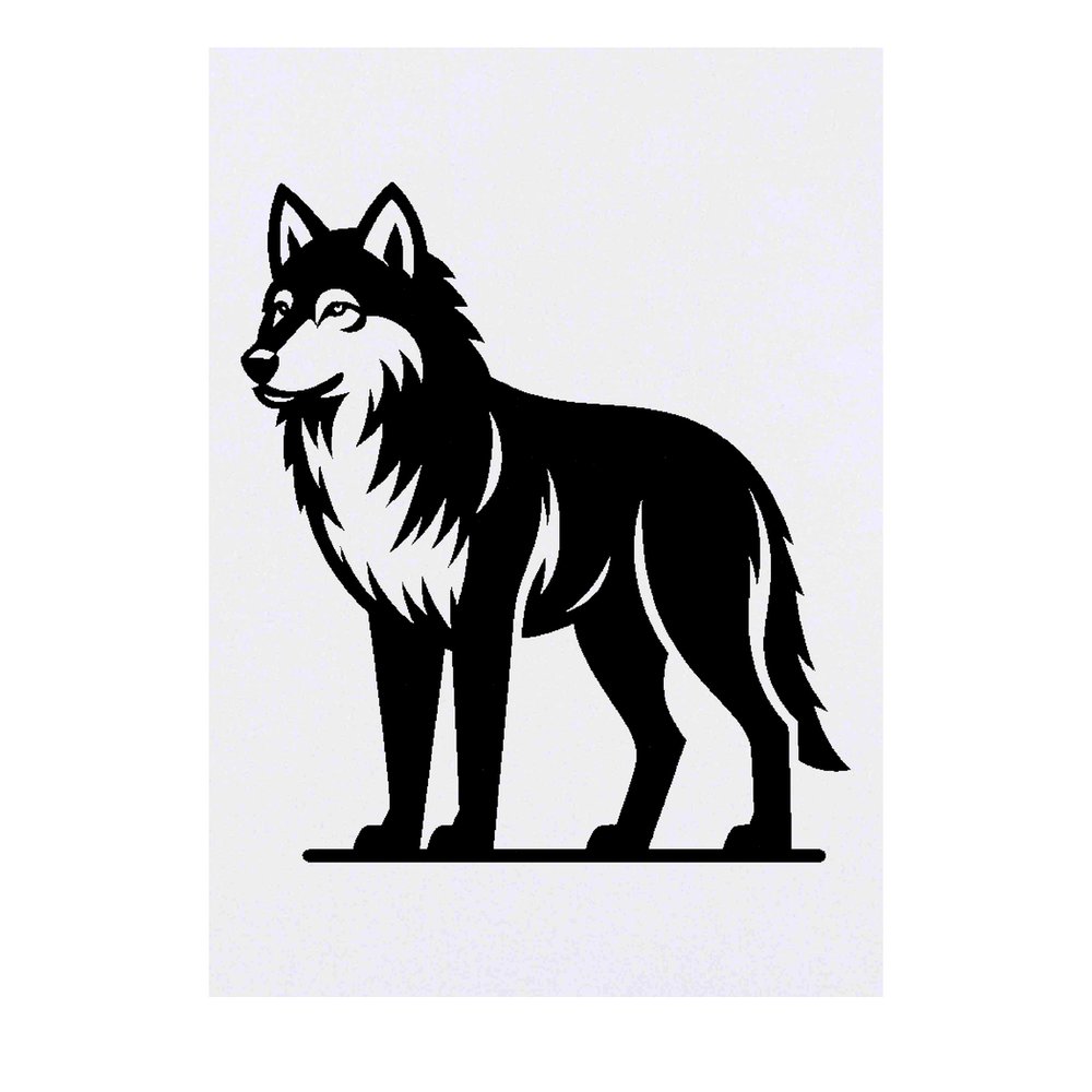 'Majestic Wolf' Temporary Tattoo - Water Resistant, Skin-Safe, Non-Toxic Transfer (TO00073119)