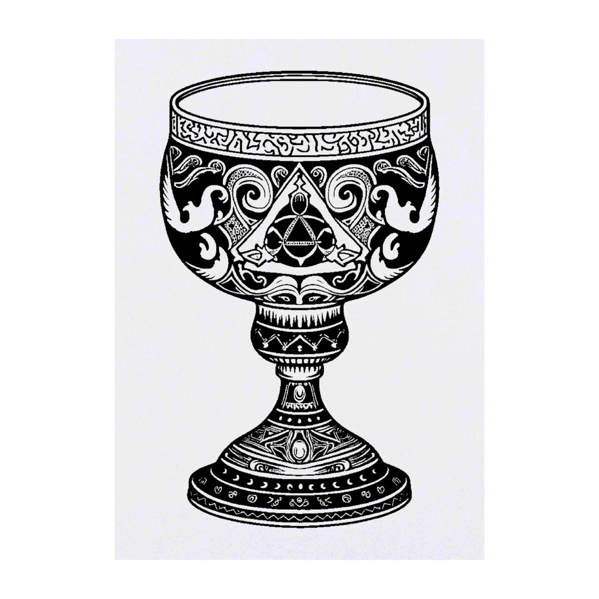 'Mystical Chalice' Temporary Tattoo -  Water Resistant, Skin-Safe, Non-Toxic Transfer (TO00073233)