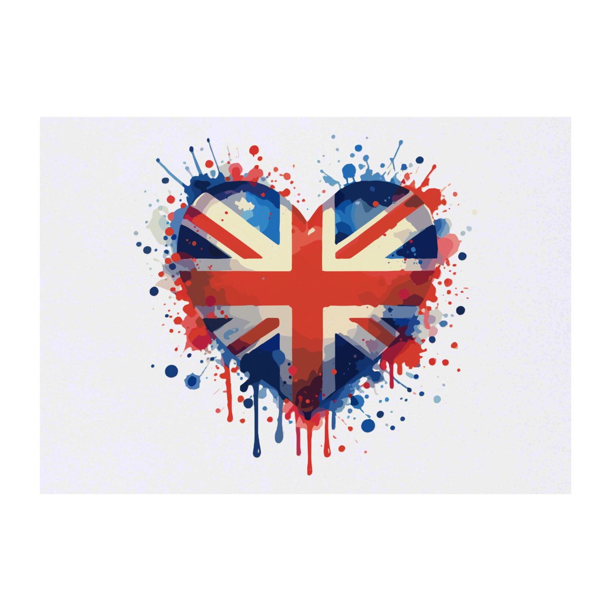 'Love Great Britain' Temporary Tattoo -  Water Resistant, Skin-Safe, Non-Toxic Transfer (TO00073875)