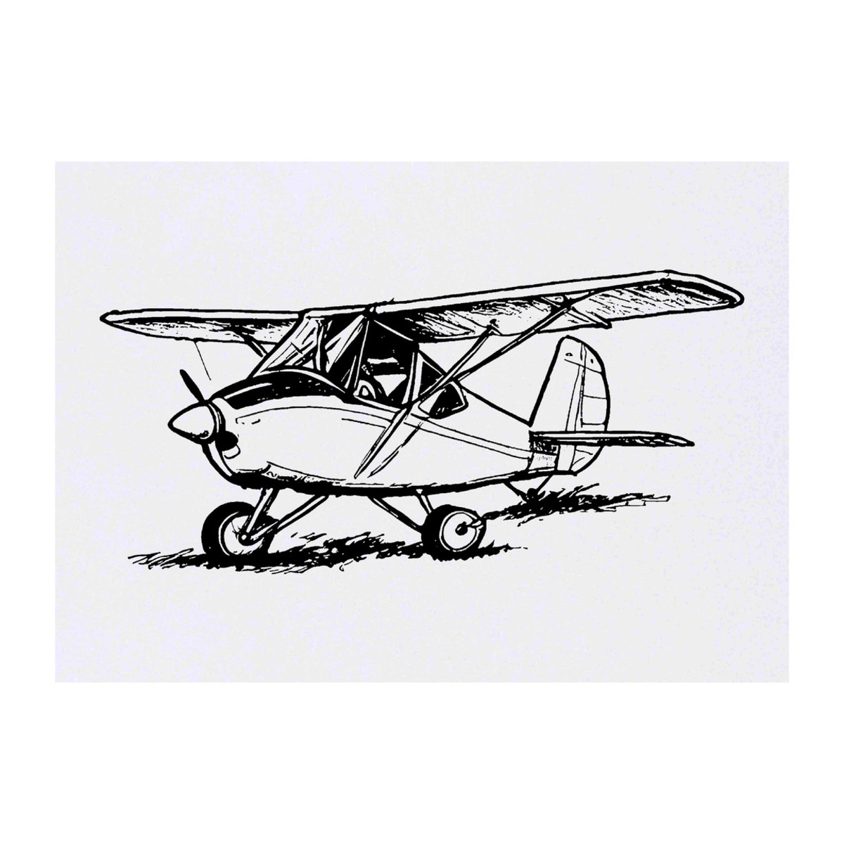 'Microlight Aircraft' Temporary Tattoo -  Water Resistant, Skin-Safe, Non-Toxic Transfer (TO00075229)