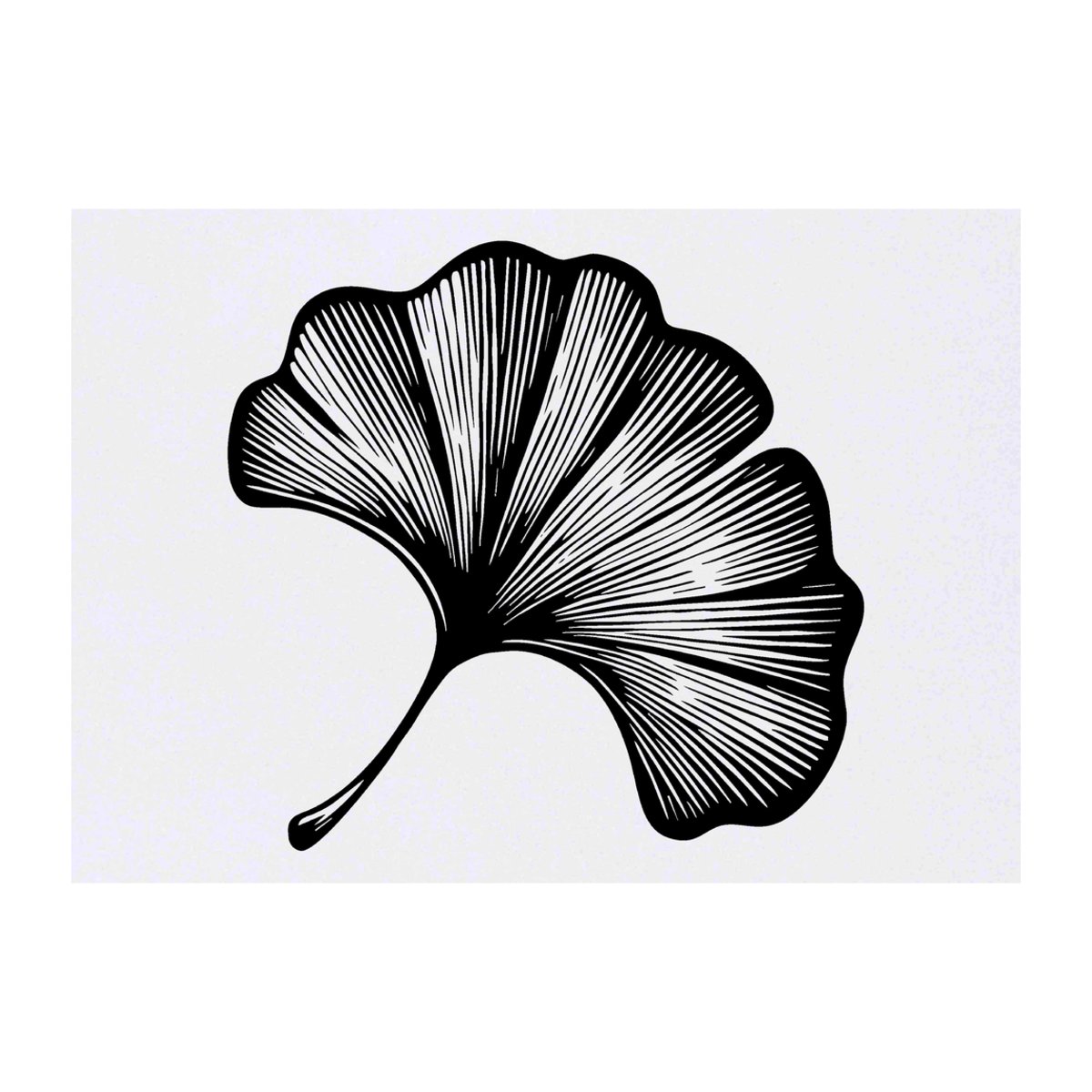 'Ginkgo Leaf' Temporary Tattoo -  Water Resistant, Skin-Safe, Non-Toxic Transfer (TO00075465)