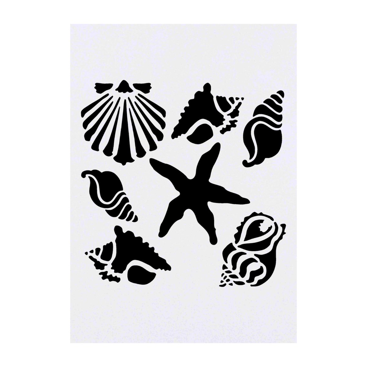 'Sea Shells & Starfish' Temporary Tattoo -  Water Resistant, Skin-Safe, Non-Toxic Transfer (TO00075887)