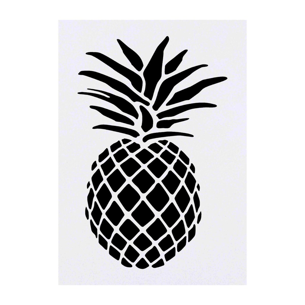 'Stylised Pineapple' Temporary Tattoo - A6 - Water Resistant Skin Safe Transfer for Parties, Costumes and Gifts (TO00076047)