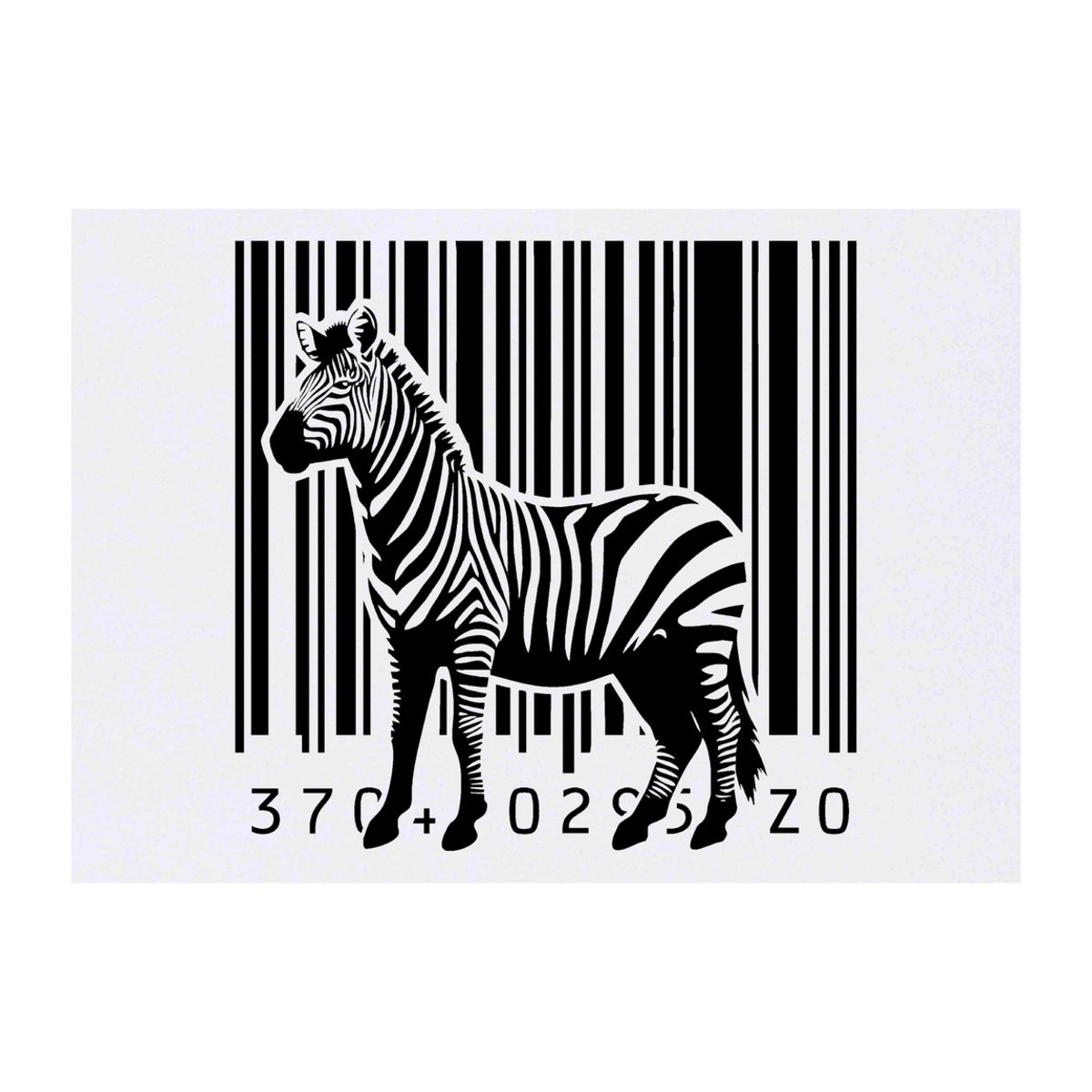 'Barcode Zebra Stripes' Temporary Tattoo -  Water Resistant, Skin-Safe, Non-Toxic Transfer (TO00076061)