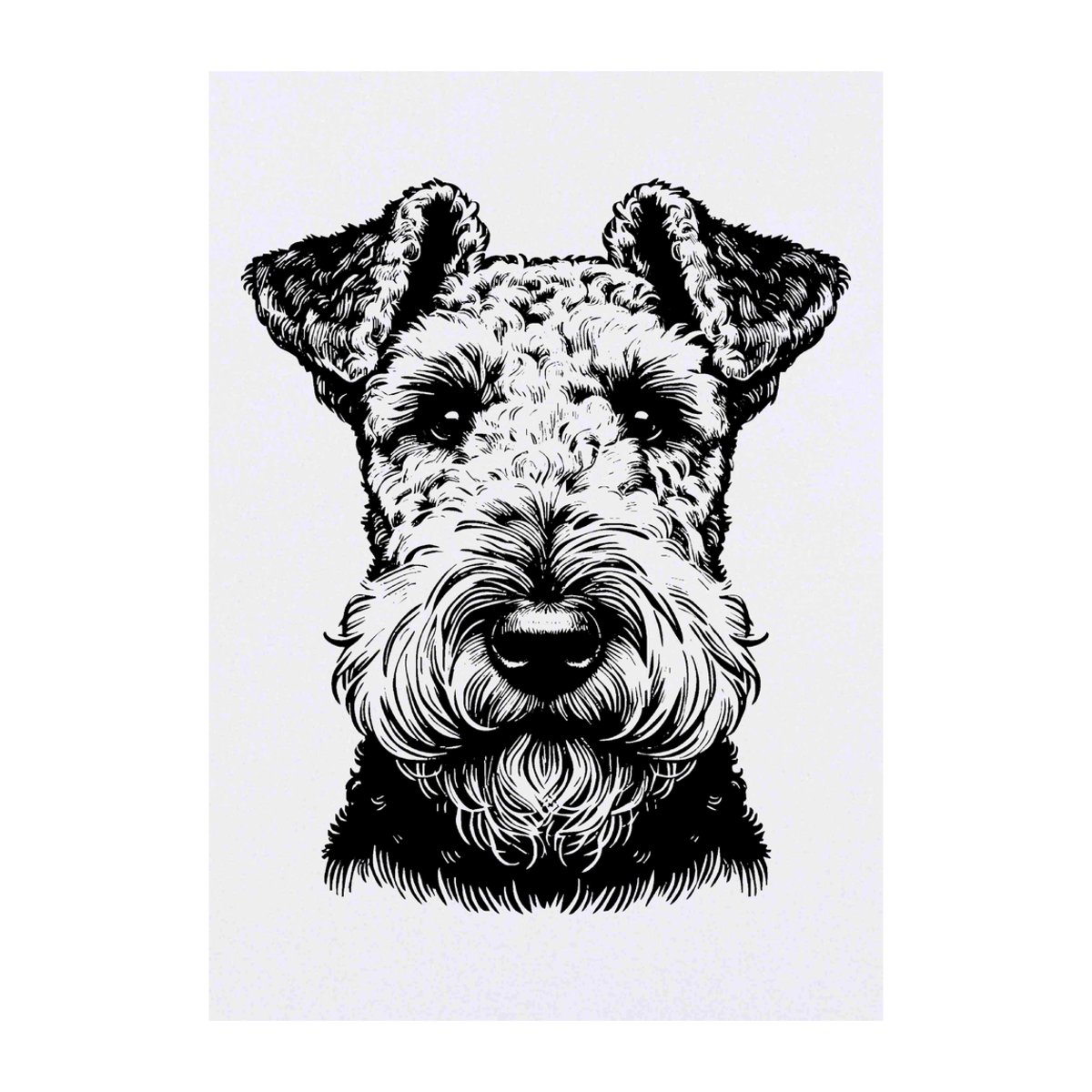 'Airedale Terrier' Temporary Tattoo -  Water Resistant, Skin-Safe, Non-Toxic Transfer (TO00077943)