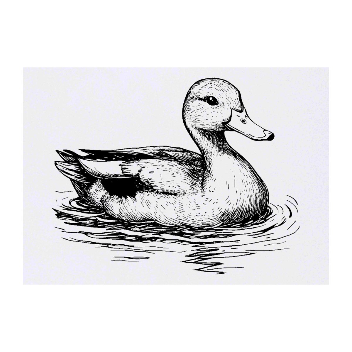 'Swimming Duck' Temporary Tattoo - A6 - Water Resistant Skin Safe Transfer for Parties, Costumes and Gifts (TO00081029)