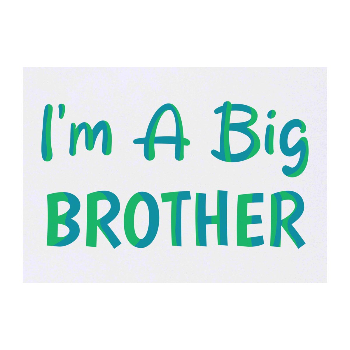 'I'm A Big Brother' Temporary Tattoo - A6 - Water Resistant Skin Safe Transfer for Parties, Costumes and Gifts (TO00084871)