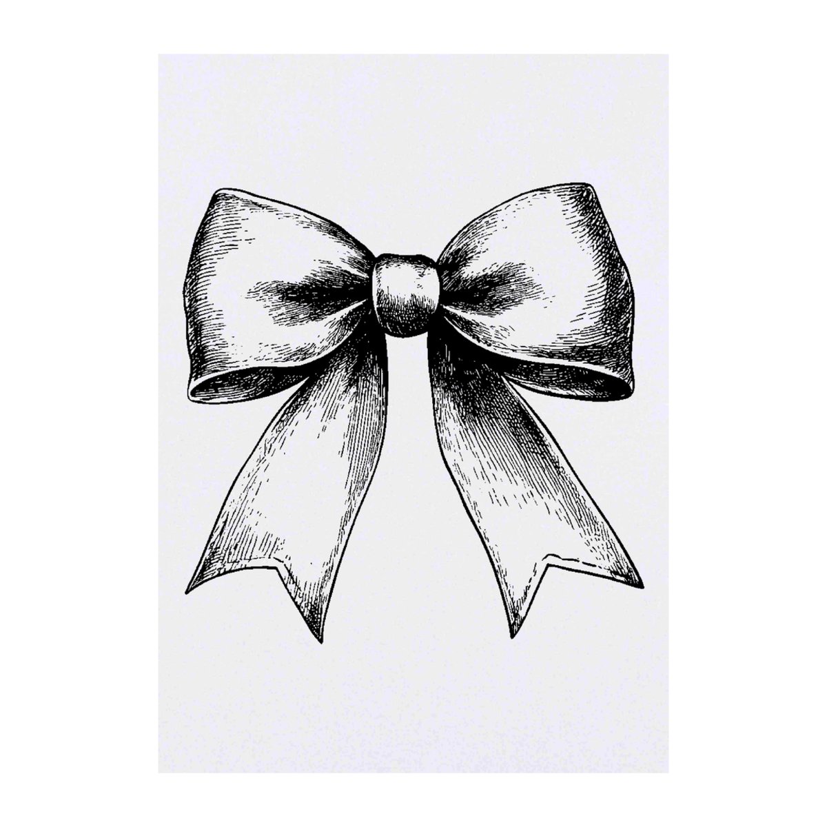 'Coquette Bow' Temporary Tattoo - A6 - Water Resistant Skin Safe Transfer for Parties, Costumes and Gifts (TO00086601)