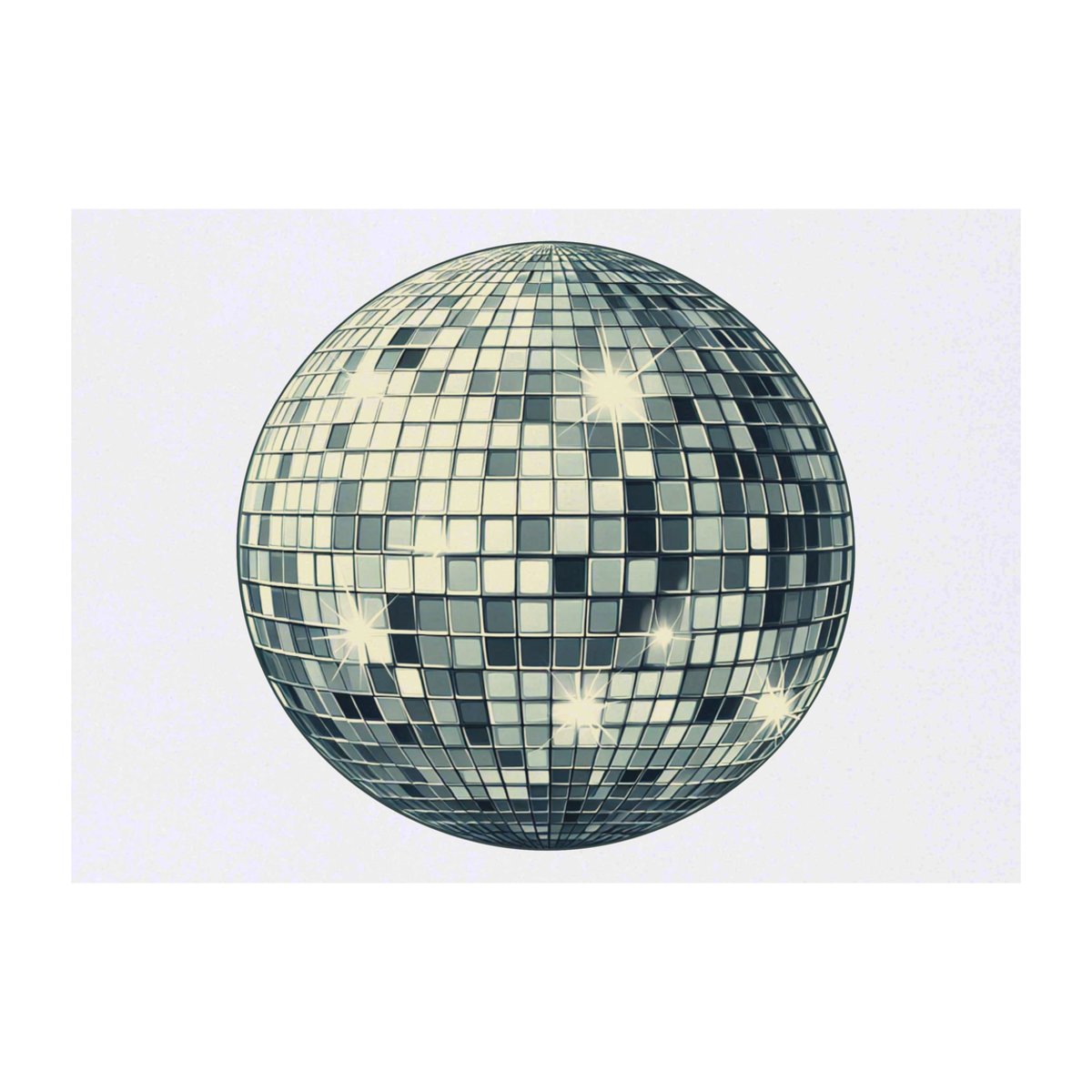 'Classic Disco Ball' Temporary Tattoo - A6 - Water Resistant Skin Safe Transfer for Parties, Costumes and Gifts (TO00093965)