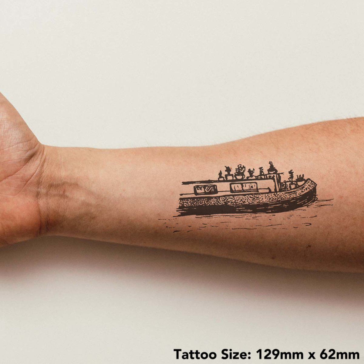 Azeeda Temporäres Tattoo 'Segelboot' – Wasserfest, Hautverträglich & Einfach Zu Entfernen