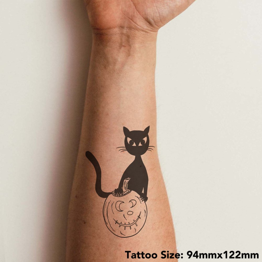 'Cat & Pumpkin' Temporary Tattoos (TO014970) eBay