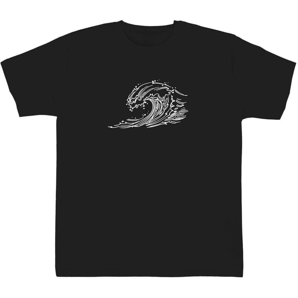 12-13 Years 'Crashing Wave' Children's / Kid's T-Shirt (Black) (TS00236714)