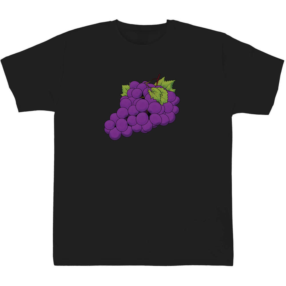 12-13 Years 'Purple Grapes' Children's / Kid's T-Shirt (Black) (TS00262362)