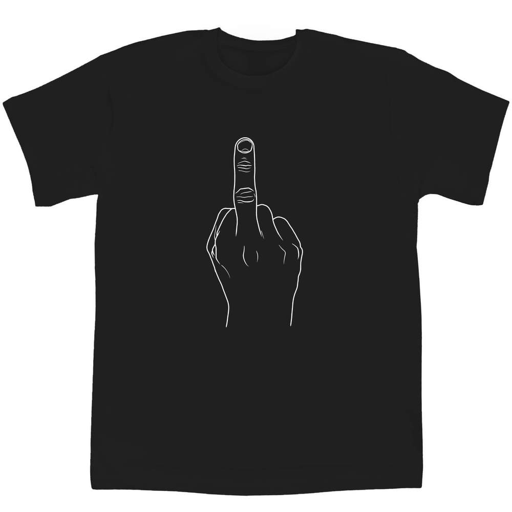 14-15 Years 'Middle Finger' Children's / Kid's T-Shirt (Black) (TS00283559)