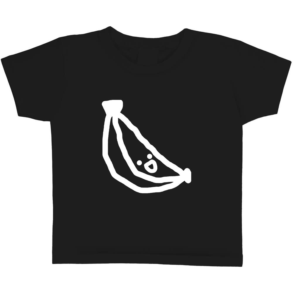 3-4 Years 'Kawaii Banana' Children's / Kid's T-Shirt (Black) (TS00216986)