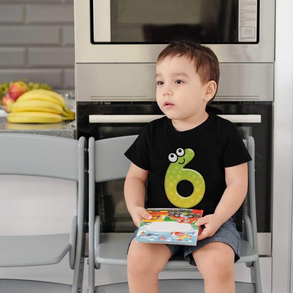 'Happy Number Six' Children's / Kid's Cotton T-Shirts (TS029395) - Picture 8 of 9