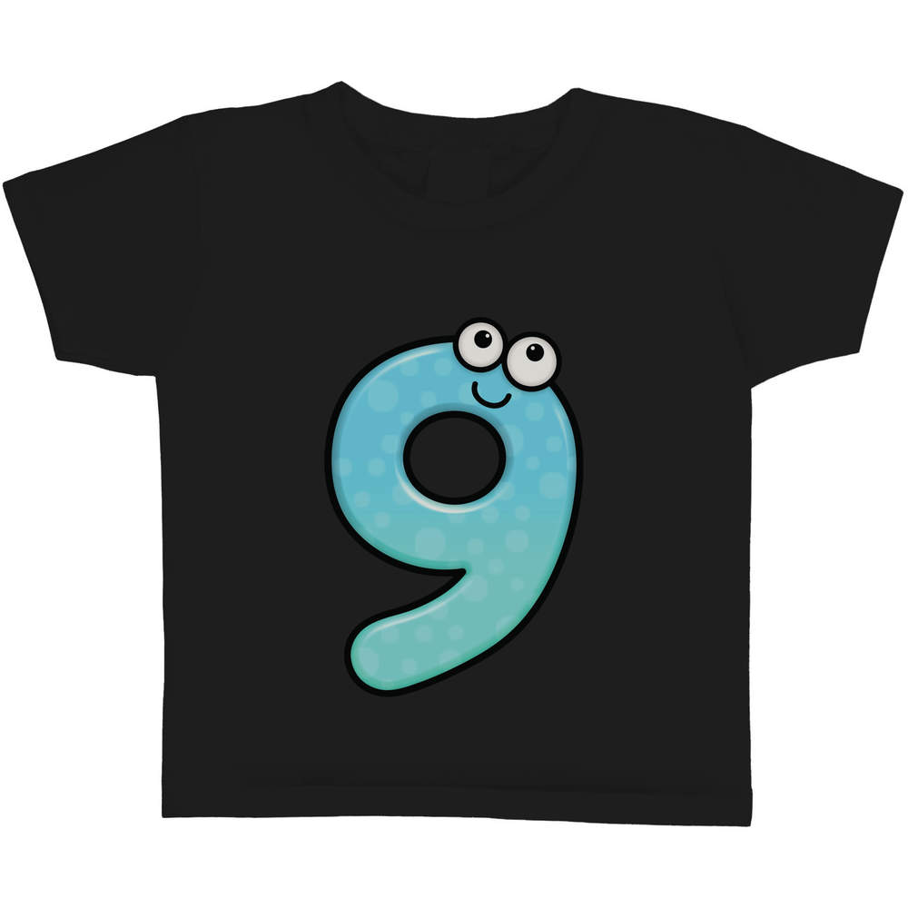 'Happy Number Nine' Children's / Kid's Cotton T-Shirts (TS029399) - Picture 7 of 9