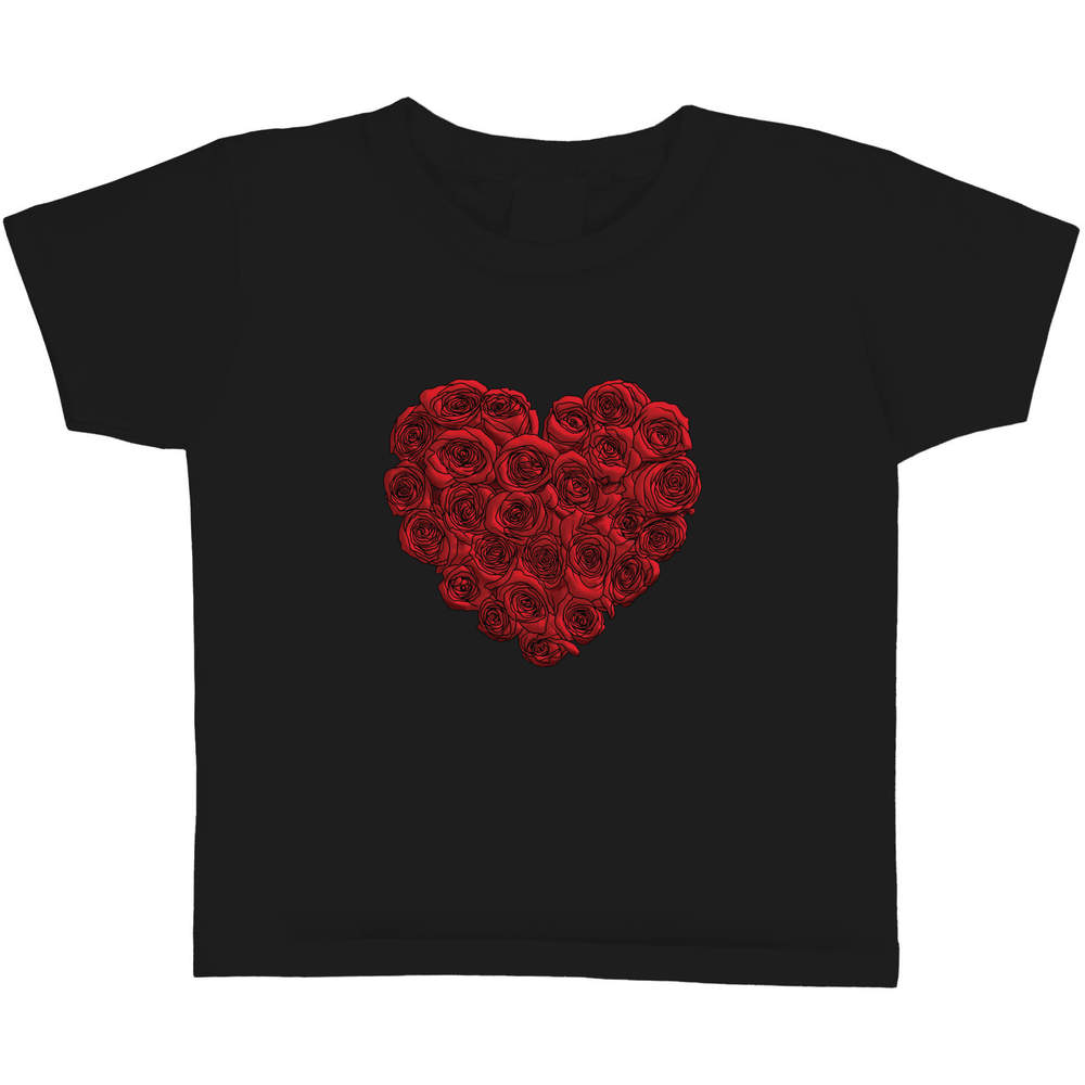 'Red Rose Heart' Children's / Kid's Cotton T-Shirts (TS032045) - Picture 7 of 9