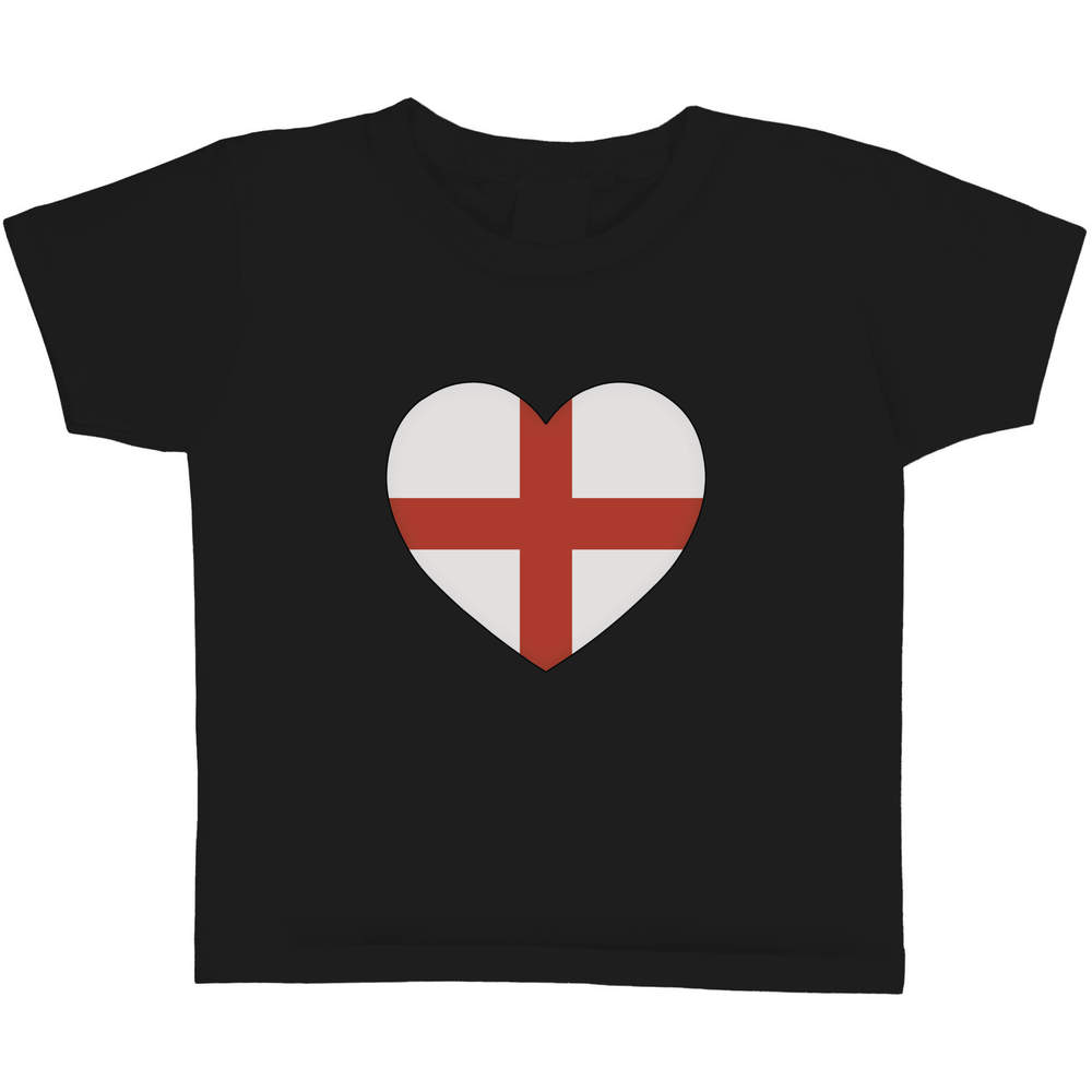 'England Flag Love Heart' Children's / Kid's Cotton T-Shirts (TS038243) - Picture 7 of 9