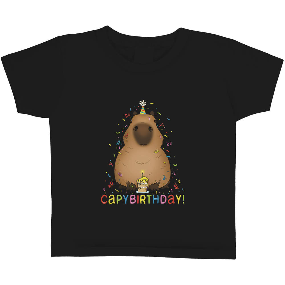'Capybara Birthday Greeting' Children's / Kid's Cotton T-Shirts (TS038248) - Picture 5 of 6