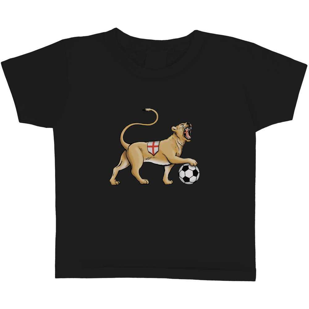 'England Lioness & Football' Children's / Kid's Cotton T-Shirts (TS040149)