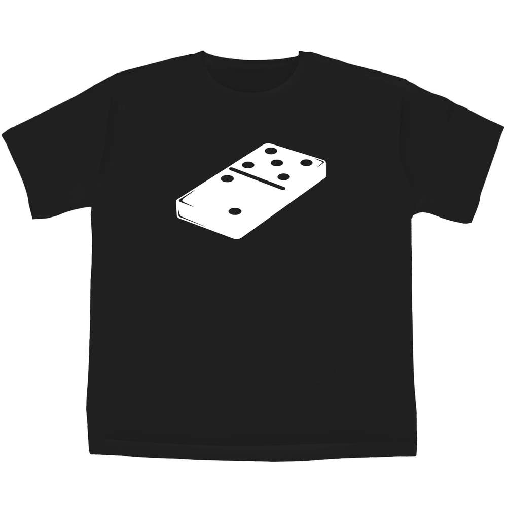 5-6 Years 'Domino Piece' Children's / Kid's T-Shirt (Black) (TS00235052)