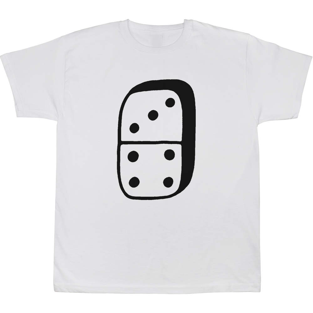 12-13 Years 'Domino Piece' Children's / Kid's T-Shirt (White) (TS00055561)