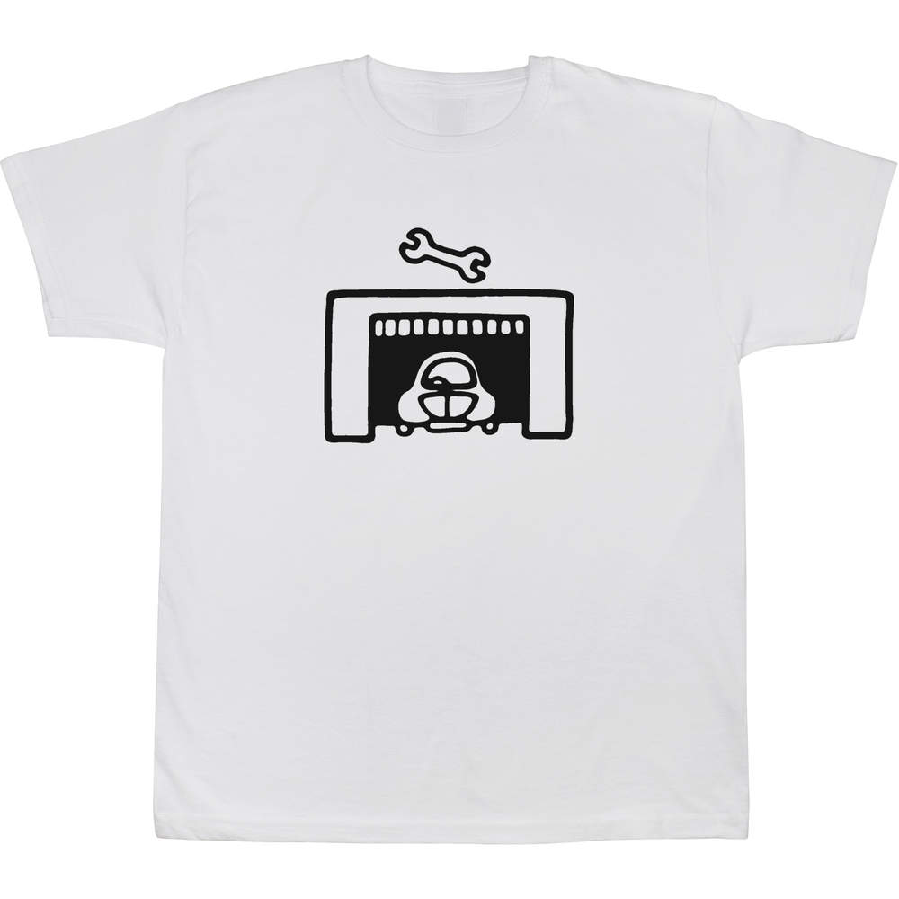 12-13 Years 'Car Garage' Children's / Kid's T-Shirt (White) (TS00062443)