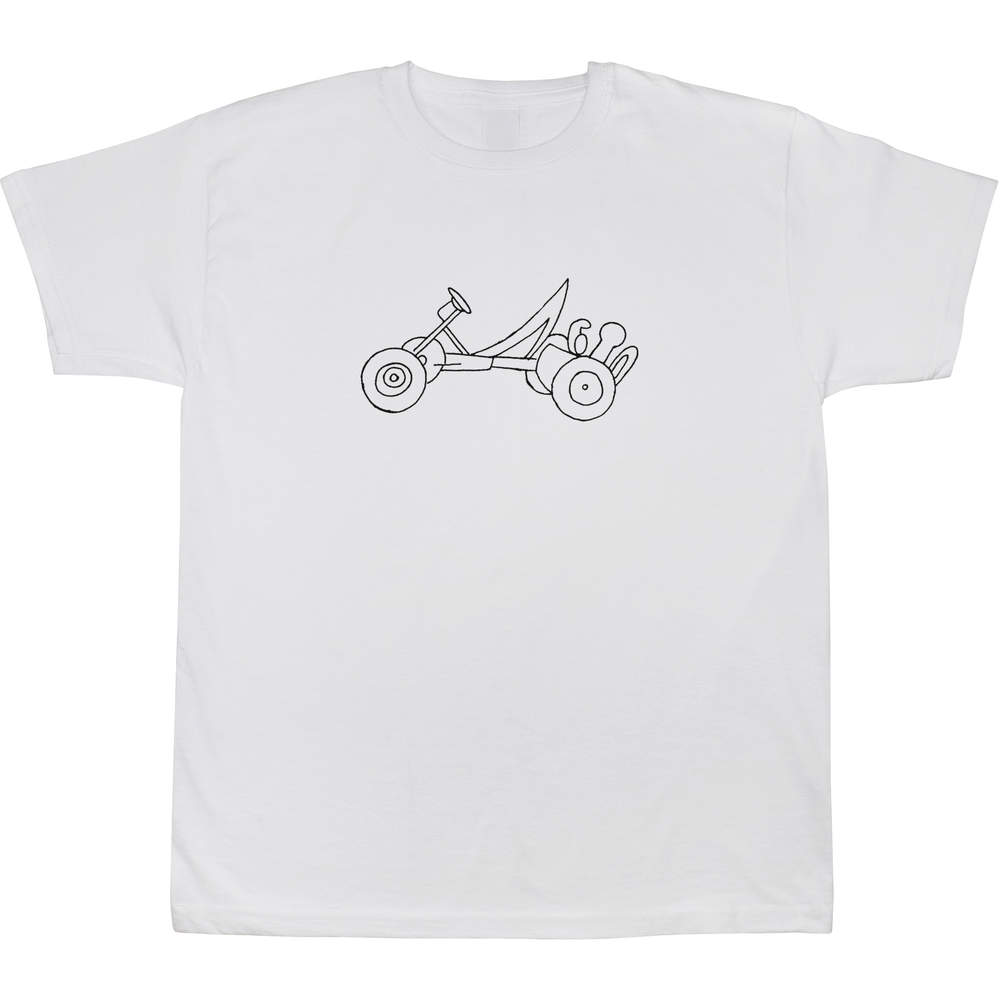 12-13 Years 'Go Kart' Children's / Kid's T-Shirt (White) (TS00076645)