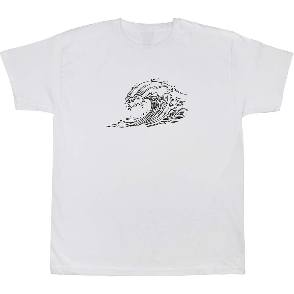12-13 Years 'Crashing Wave' Children's / Kid's T-Shirt (White) (TS00105858)