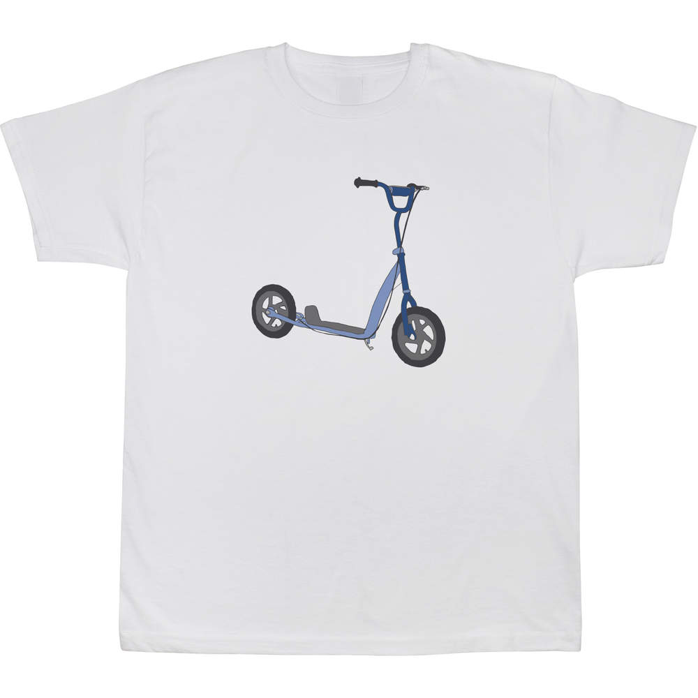 'Scooter' Kids T-Shirt - White, 12-13 Years - Graphic Tee, 100% Cotton Short Sleeve Top for Boys and Girls (TS00109542)