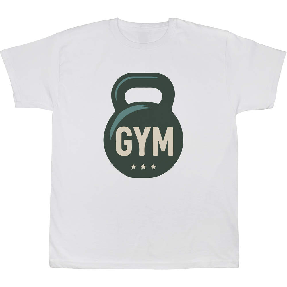 12-13 Years 'Gym Weight Kettlebell' Children's / Kid's T-Shirt (White) (TS00506542)