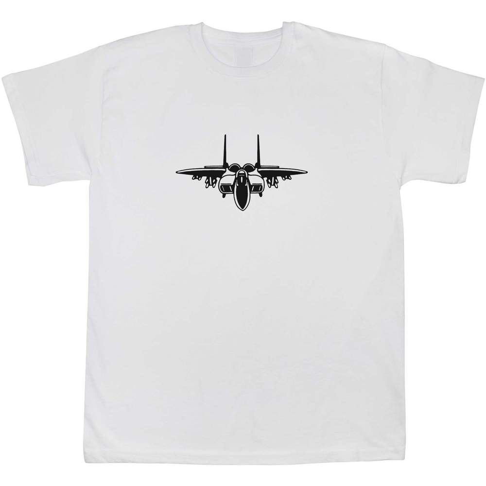 'Fighter Plane' Kids T-Shirt - White, 14-15 Years - Graphic Tee, 100% Cotton Short Sleeve Top for Boys and Girls (TS00215235)