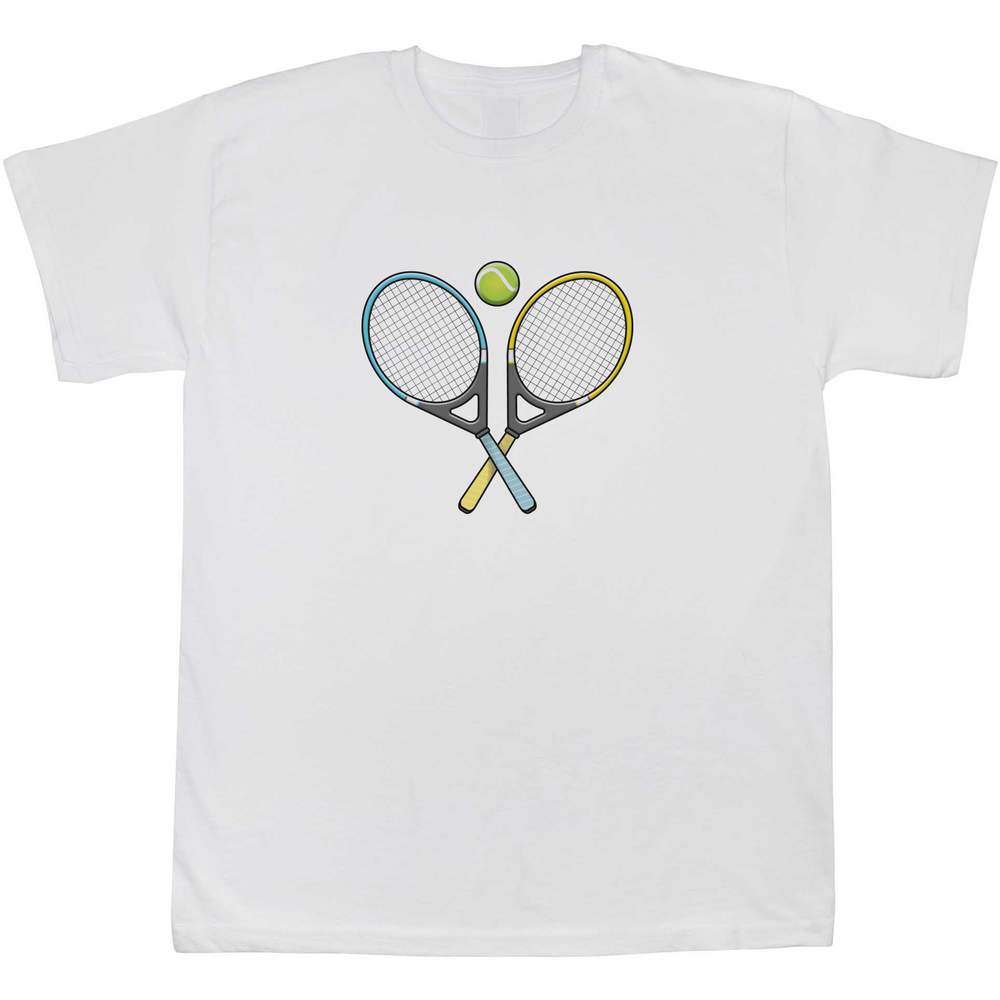 'Tennis' Kids T-Shirt - White, 14-15 Years - Graphic Tee, 100% Cotton Short Sleeve Top for Boys and Girls (TS00224160)