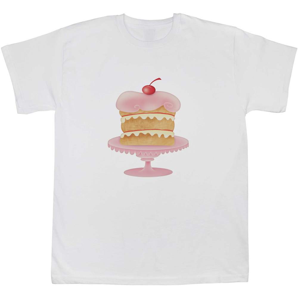 14-15 Years 'Cake On Stand' Children's / Kid's T-Shirt (White) (TS00228864)