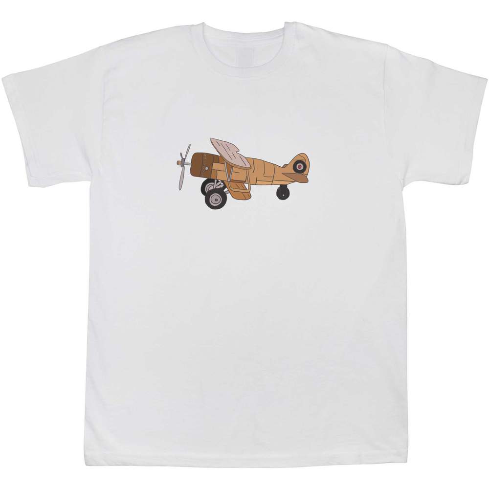 14-15 Years 'Old Style Plane' Children's / Kid's T-Shirt (White) (TS00234623)