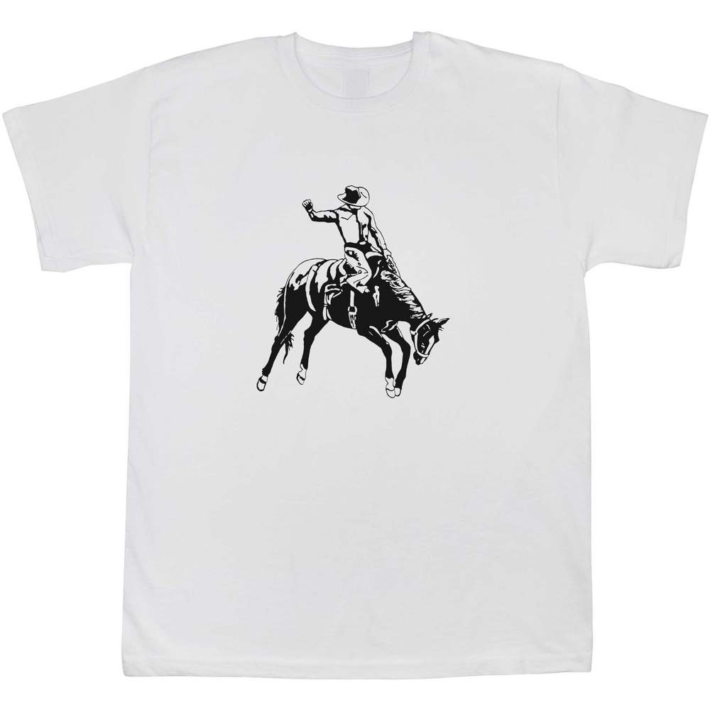 14-15 Years 'Rodeo Cowboy' Children's / Kid's T-Shirt (White) (TS00423203)