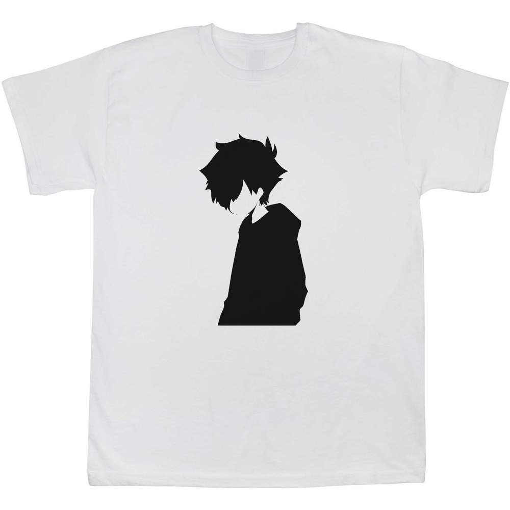 'Minimalist Emo Boy' Kids T-Shirt - White, 14-15 Years - Graphic Tee, 100% Cotton Short Sleeve Top for Boys and Girls (TS00442196)