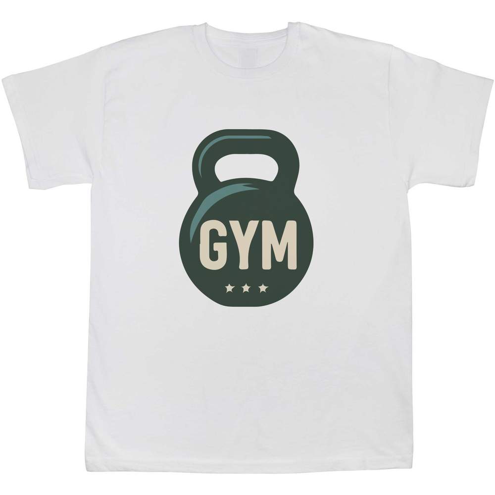 14-15 Years 'Gym Weight Kettlebell' Children's / Kid's T-Shirt (White) (TS00506543)