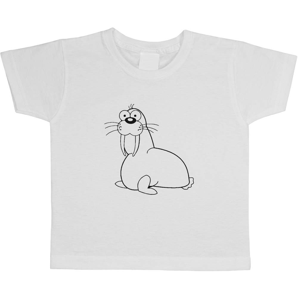'Walrus' Children's / Kid's Cotton T-Shirts (TS000145)