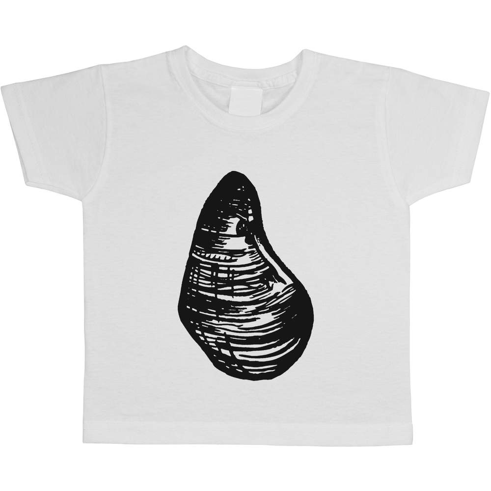 'Sea Mussel' Kids Cotton T-Shirt - Graphic Tee / Short Sleeve Top for Boys and Girls (TS006609)